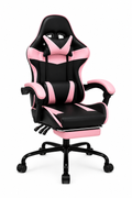 SILLA GAMER-CON REPOSAPIÉS Y MASAJEADOR