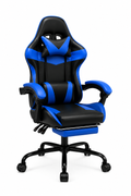 SILLA GAMER BLUE-CON REPOSAPIÉS Y MASAJEADOR